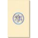 Double Circle Monogram Linen Like Guest Towels Image 4 of 5